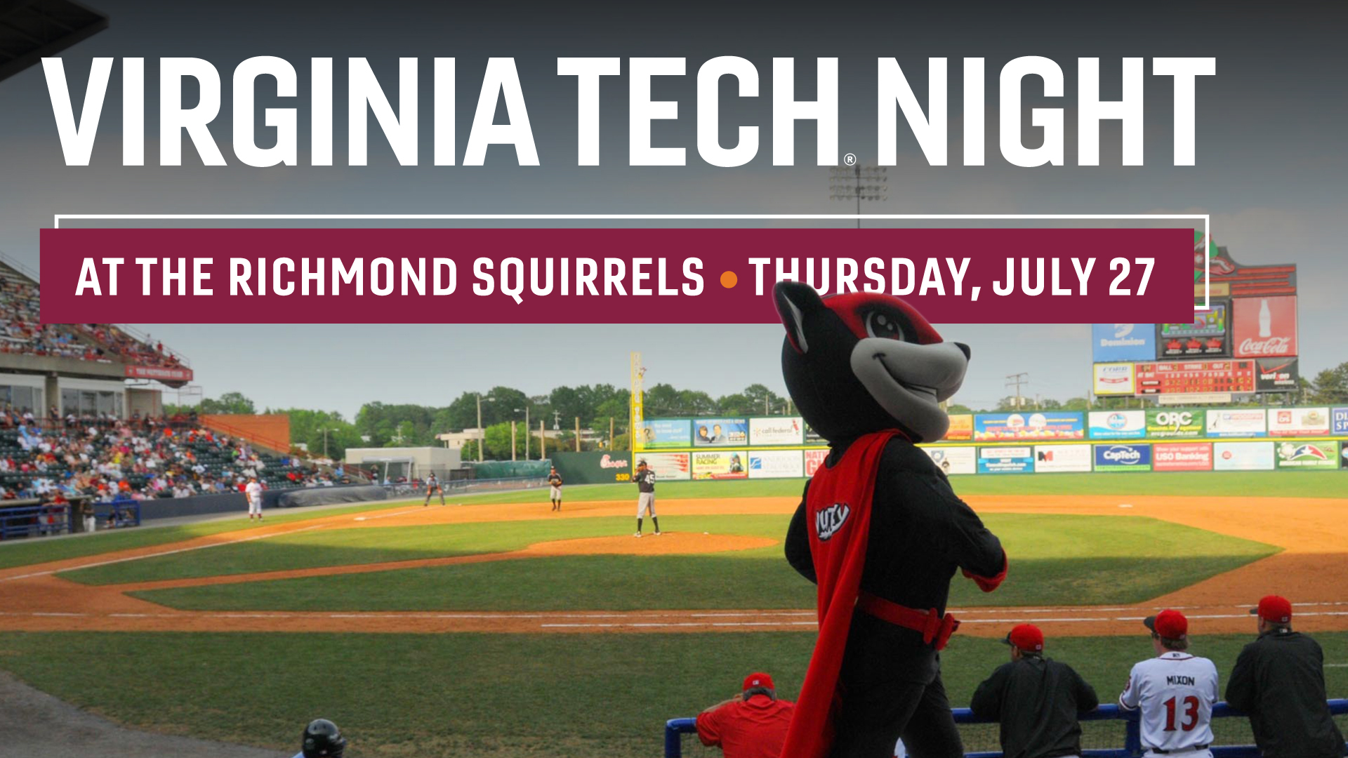 VT Night at the Richmond Flying Squirrels